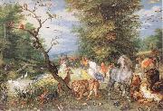 The Animals Entering the Ark  fggf BRUEGHEL, Jan the Elder